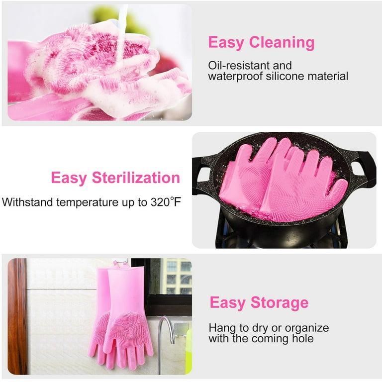 Silicone_ Washing Gloves for Dishwashing & Cleaning