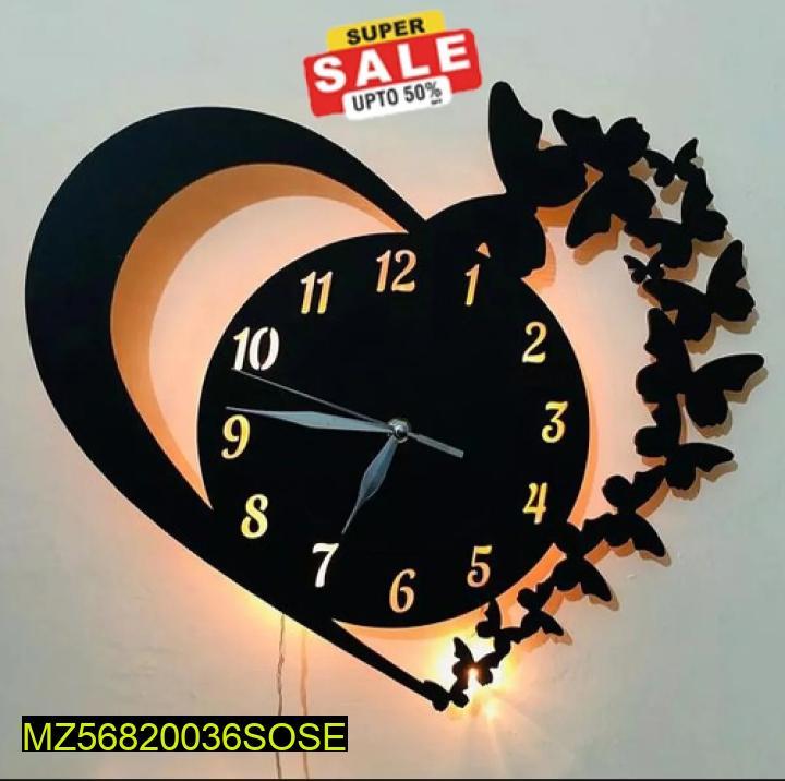 Analog Wall Clock With Light - Ashiyna Shopping Mall